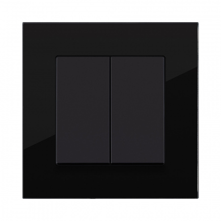 Рамка 1-постовая, стекло черный Kollinger Asthetik AS1BK