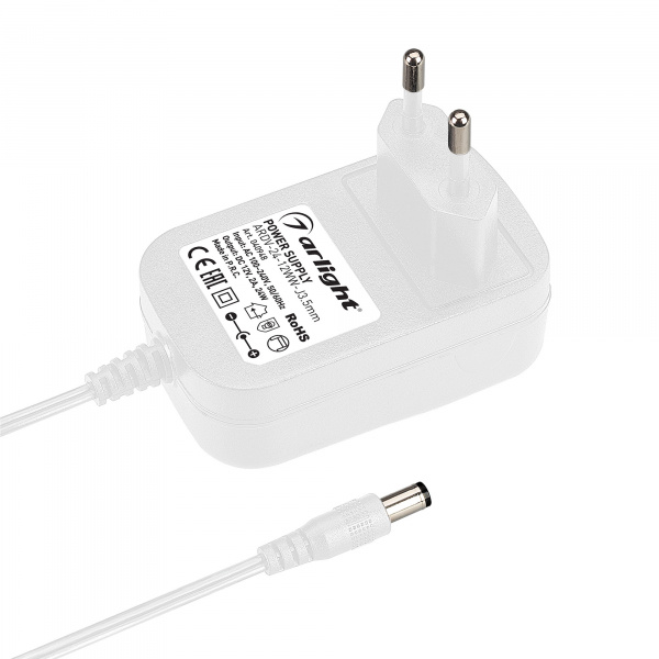 Arlight Блок питания ARDV-24-12WW-J3.5mm (12V, 2A, 24W) (Адаптер, 3 года)