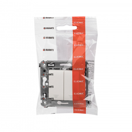 DKC Avanti Белое облако Кнопка двухклавишная