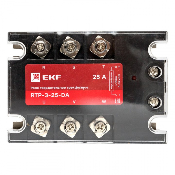 Реле твердотельное трехфазное RTP-25-DA EKF PROxima Реле твердотельное трехфазное RTP-25-DA EKF PROxima