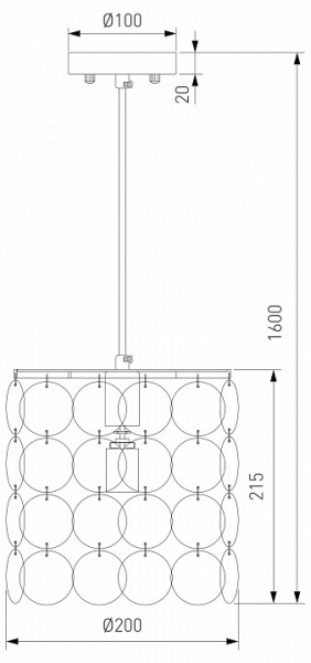 Подвесной светильник с Перламутром 60185/1 хром/перлаиутр Eurosvet Sandra