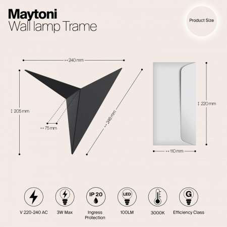 Настенный светильник (бра) C808WL-L3B Maytoni Trame