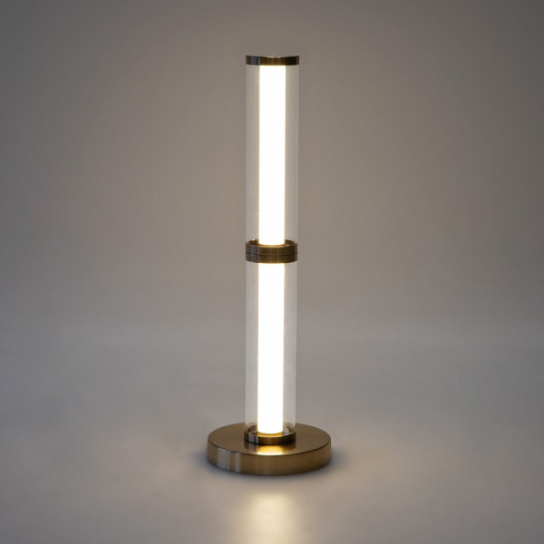 Настольный светодиодный светильник 80536/1 латунь Eurosvet Stark