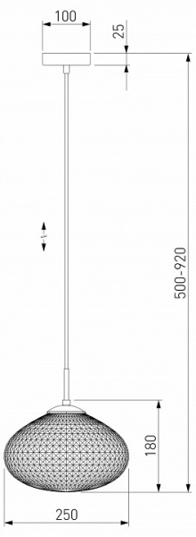 Подвесной светильник 50263/1 прозрачный Eurosvet Gem