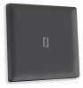 Лицевая панель ALFA (Графит Мягкое касание) для 1-клавишных выключателей с подсветкой QUANT AP9020
