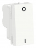 SE Unica Modular Бел Выключатель 1-клавишный, двухполюсный, сх. 2, 16 AX, 250В, 1 модуль