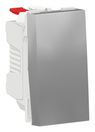 SE Unica Modular Алюминий Переключатель 1-клавишный, сх. 6, 10 AX, 250В, 1 модуль