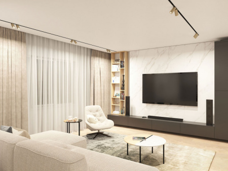 DK8012-BG Акцентный светильник SMART SPOT DOUBLE 2x9W DIM 3000K-6000K, матовое золото с черным