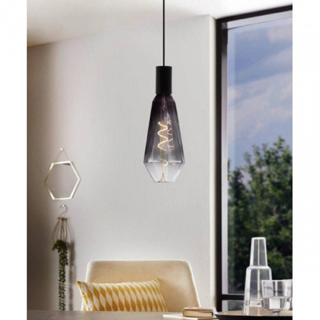 Лампа светодиодная диммируемая Eglo E27 4W 1800K серая 110238