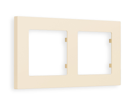 Рамка ALFA Techno (Бежевый матовый) 2-ая AF220332