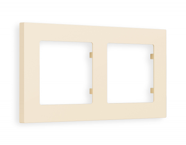 Рамка ALFA Techno (Бежевый матовый) 2-ая AF220332