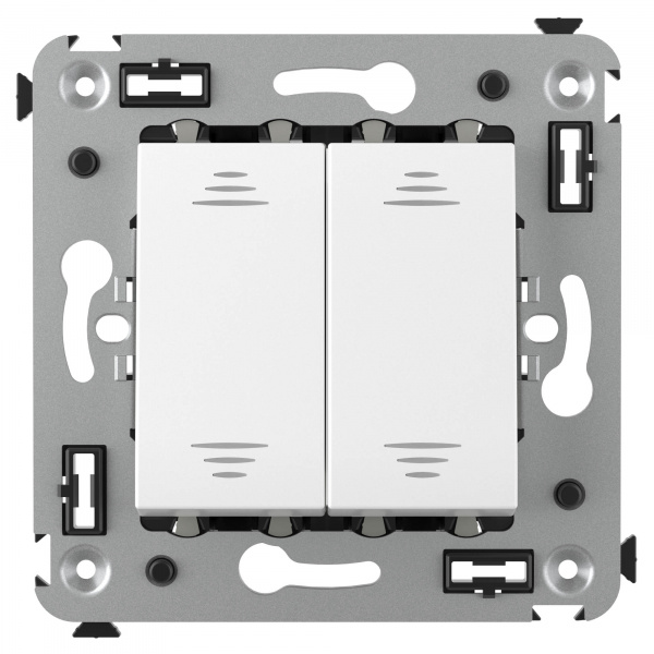 DKC Avanti Белое облако Выключатель двухклавишный