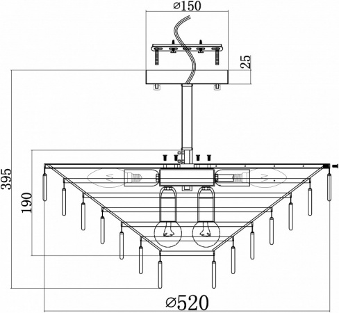 Потолочный светильник MOD130CL-11G Maytoni Mazzo