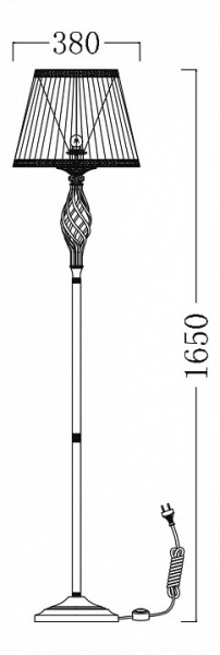 Напольный светильник (торшер) ARM247-11-G Maytoni Grace Напольный светильник (торшер) ARM247-11-G Maytoni Grace