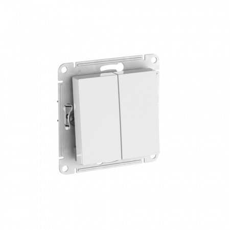 Systeme Electric AtlasDesign Белый Переключатель 2-клавишный, сх.6/2, 10АХ, мех., быстрозажим. клем.