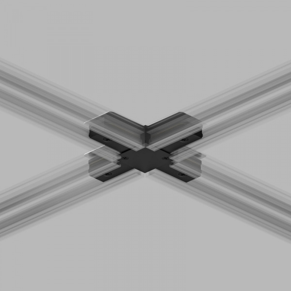 TR1104-BK Соединитель для шинопровода X-образный, черный