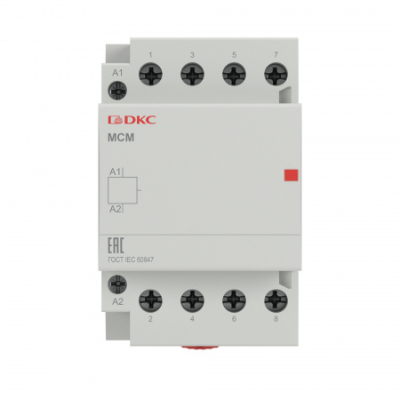 Модульный контактор YON MCE 4P 63A 4НО управляющее напряжение 240В 50Гц