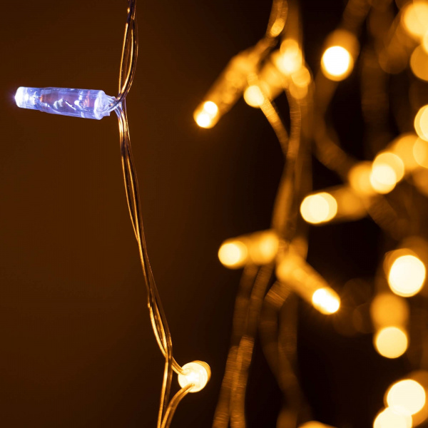 Arlight Светодиодная гирлянда ARD-EDGE-CLASSIC-2400x600-CLEAR-88LED-FLASH Yellow (230V, 6W) (Ardecoled, IP65)