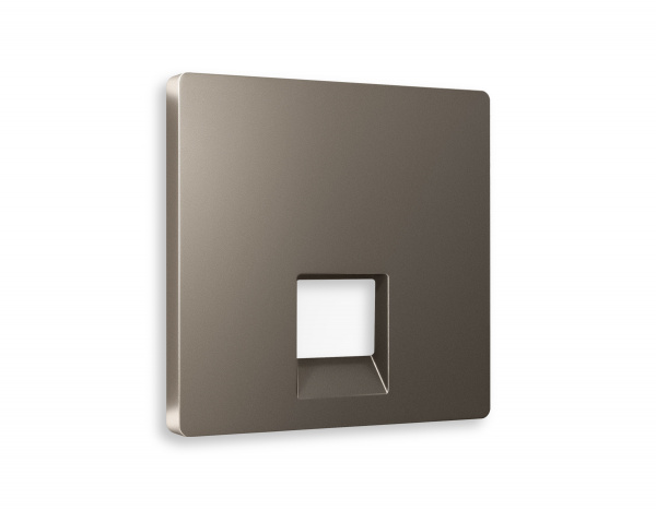 Лицевая панель ALFA (Темная бронза матовый) для компьютерной/телефонной розетки RJ-45/RJ-11 QUANT AP6420