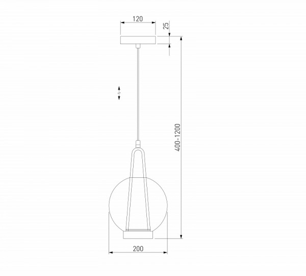 Подвесной светодиодный светильник со стеклянным плафоном 50267/1 LED черный Eurosvet Frasco