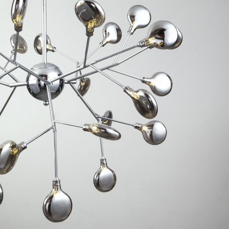 Подвесная люстра с плафонами 554 хром / дымчатый Eurosvet Lamella