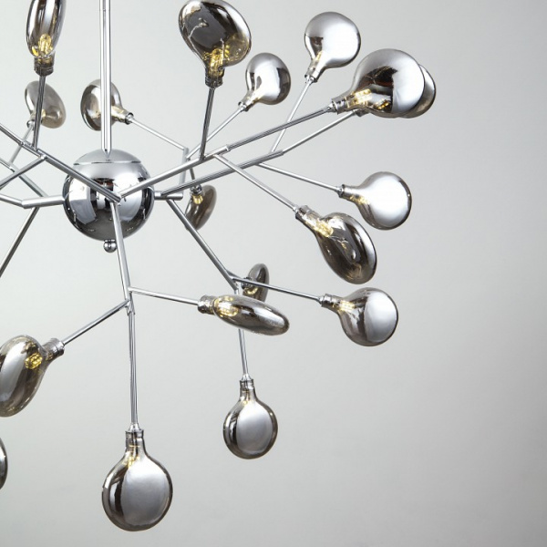 Подвесная люстра с плафонами 554 хром / дымчатый Eurosvet Lamella