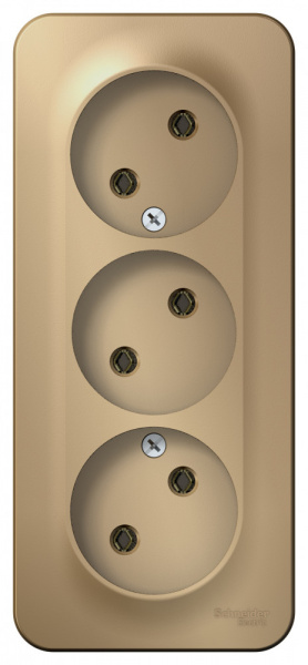 SE Blanca наруж Титан Розетка 3-ая б/з без шторок 16А, 250В, изолир. пластина