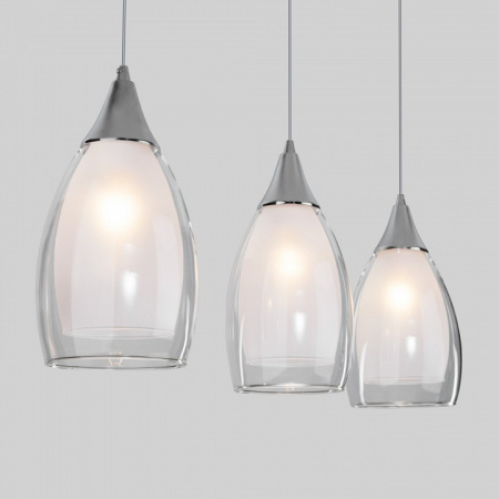 Подвесной светильник со стеклянными плафонами 50285/3 хром Eurosvet Cosmic