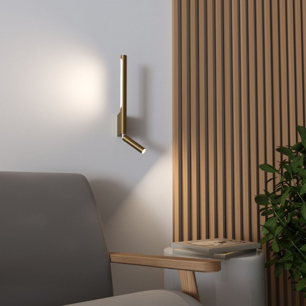 Светильник настенный светодиодный Sarca LED 4000К 40111/LED латунь Elektrostandard Sarca a066401 Светильник настенный светодиодный Sarca LED 4000К 40111/LED латунь Elektrostandard Sarca a066401