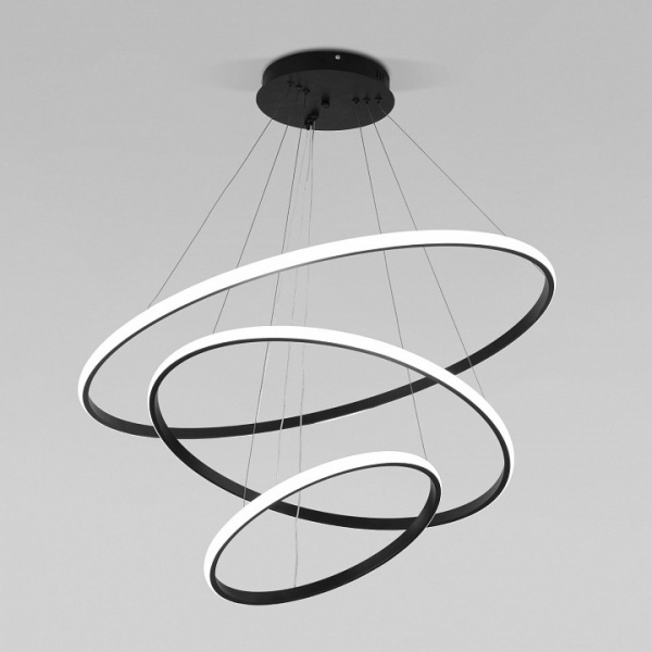 Подвесной светодиодный светильник с пультом управления 90264/3 черный Eurosvet Collars