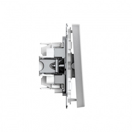 Systeme Electric ArtGallery Алюминий Переключатель 1-клавишный, 10АХ, механизм, быстрозажим. клем.