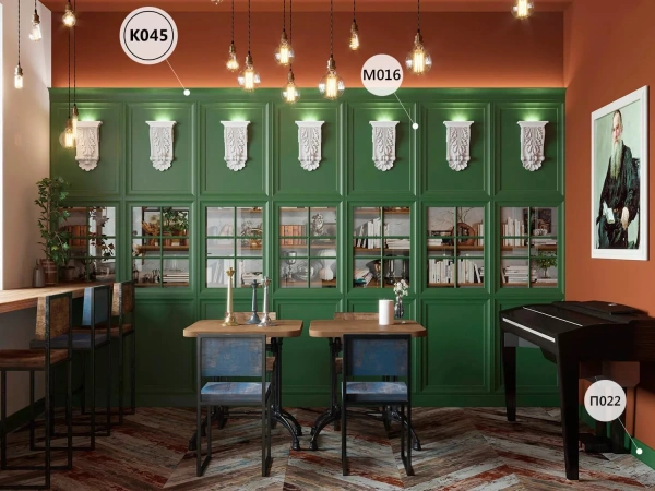 Карниз KX045, 85х55, 2000мм, Экополимер/6