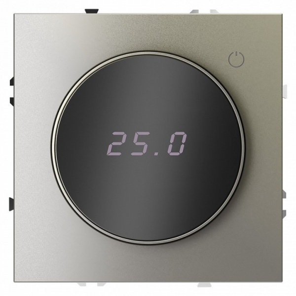 Терморегулятор электронный VOLTUM S70 с индикацией и датчиком, для теплого пола, (шелк)