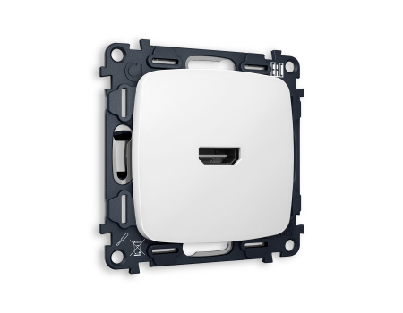 Комплект механизма розетки HDMI 2.0 OMEGA MO134010 Белый матовый 40V/500MO 2.0GHz 5-18Gbit/s QUANT