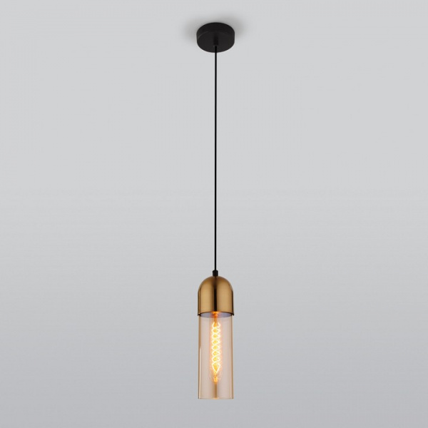 Подвесной светильник с плафоном 50180/1 янтарный Eurosvet Airon