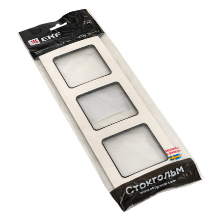 EKF PROxima Стокгольм Белый Линяя черная Рамка 3-ая