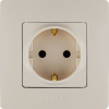 Legrand Etika Слоновая кость Розетка с/з со шторками, винтовые клеммы