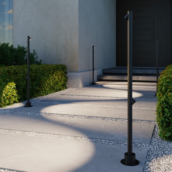 Светильник садово-парковый светодиодный Rone черный 35175/F черный Elektrostandard Rone a066698 Светильник садово-парковый светодиодный Rone черный 35175/F черный Elektrostandard Rone a066698