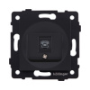 Розетка телефонная RJ11, черный матовый Kollinger REA-009BM для Aspekt, Eleganz, Reflex