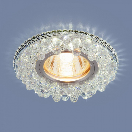 Встраиваемый точечный светильник с LED подсветкой 2211 MR16 CL прозрачный Elektrostandard Nubi a039674