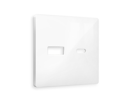 Лицевая панель ALFA (Белый глянец) для розетки 2USB тип A+C QUANT AP1110