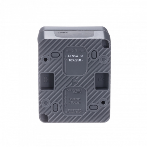 SE AtlasDesign Profi54 Наруж Антрацит Переключатель 1-клавишный 10 АХ