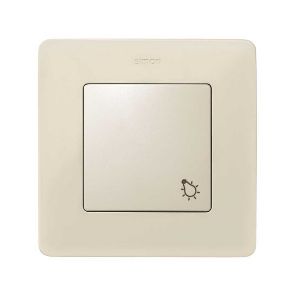 Simon 82 Слоновая кость Накладка с пиктограммой "лампа" для 1-клав. мех., S82,82N