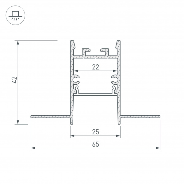 Профиль Arlight SL-Comfort22-Fantom-2000 Anod 033275