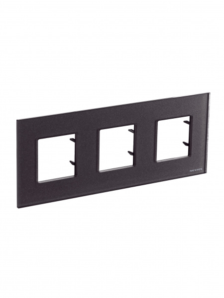 ABB NIE Zenit Стекло кофейное Рамка 3-я 2+2+2 мод