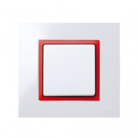 Simon 27 Play Красная прозрачный Вставка декоративная для рамок с вырезом под декор