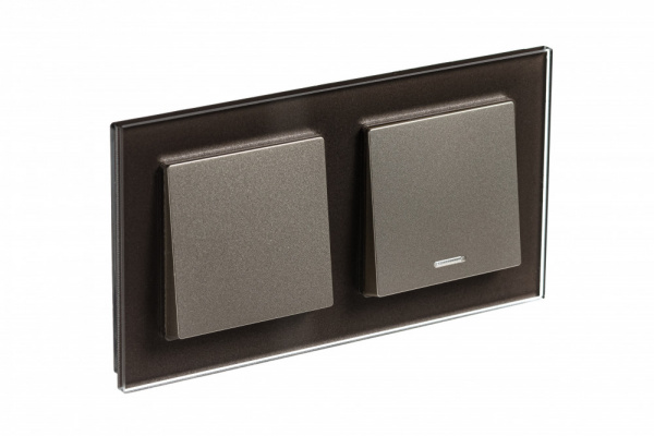 SE AtlasDesign Nature Стекло мокко Рамка 2-ая