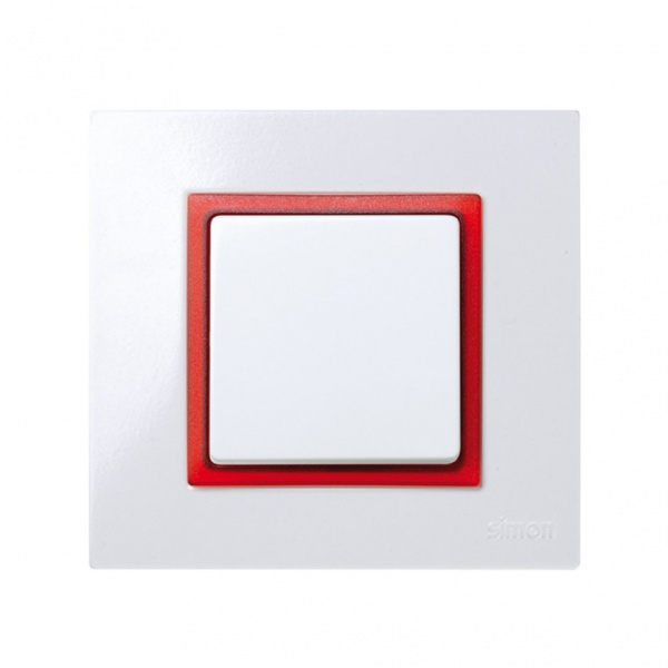 Simon 27 Play Красная прозрачный Вставка декоративная для рамок с вырезом под декор