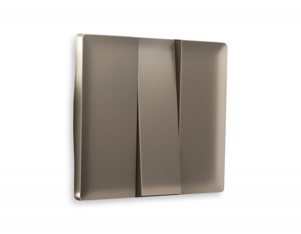 Лицевая панель ALFA (Темная бронза матовый) для 3-клавишных выключателей QUANT AP6350