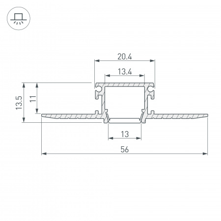 Профиль Arlight PDS-F-HIDE-2000 024017